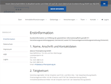 Tablet Screenshot of abacus-finanzplanung.de